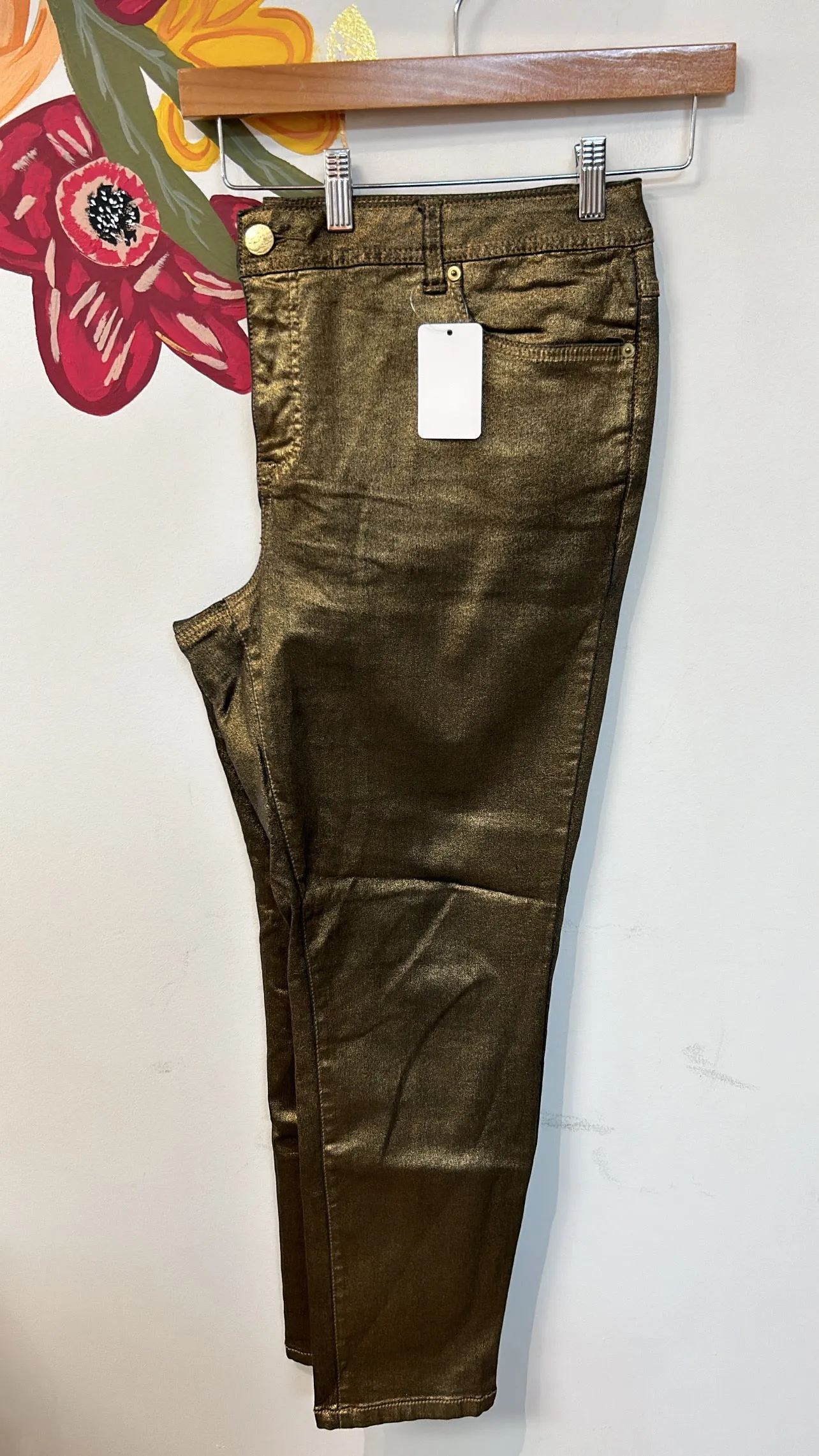 INC Skinny Metallic Jeans, 18W