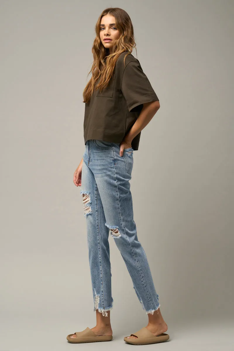 Invisible Legacy Cropped Straight Jeans