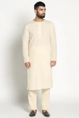 Ivory Linen Kurta