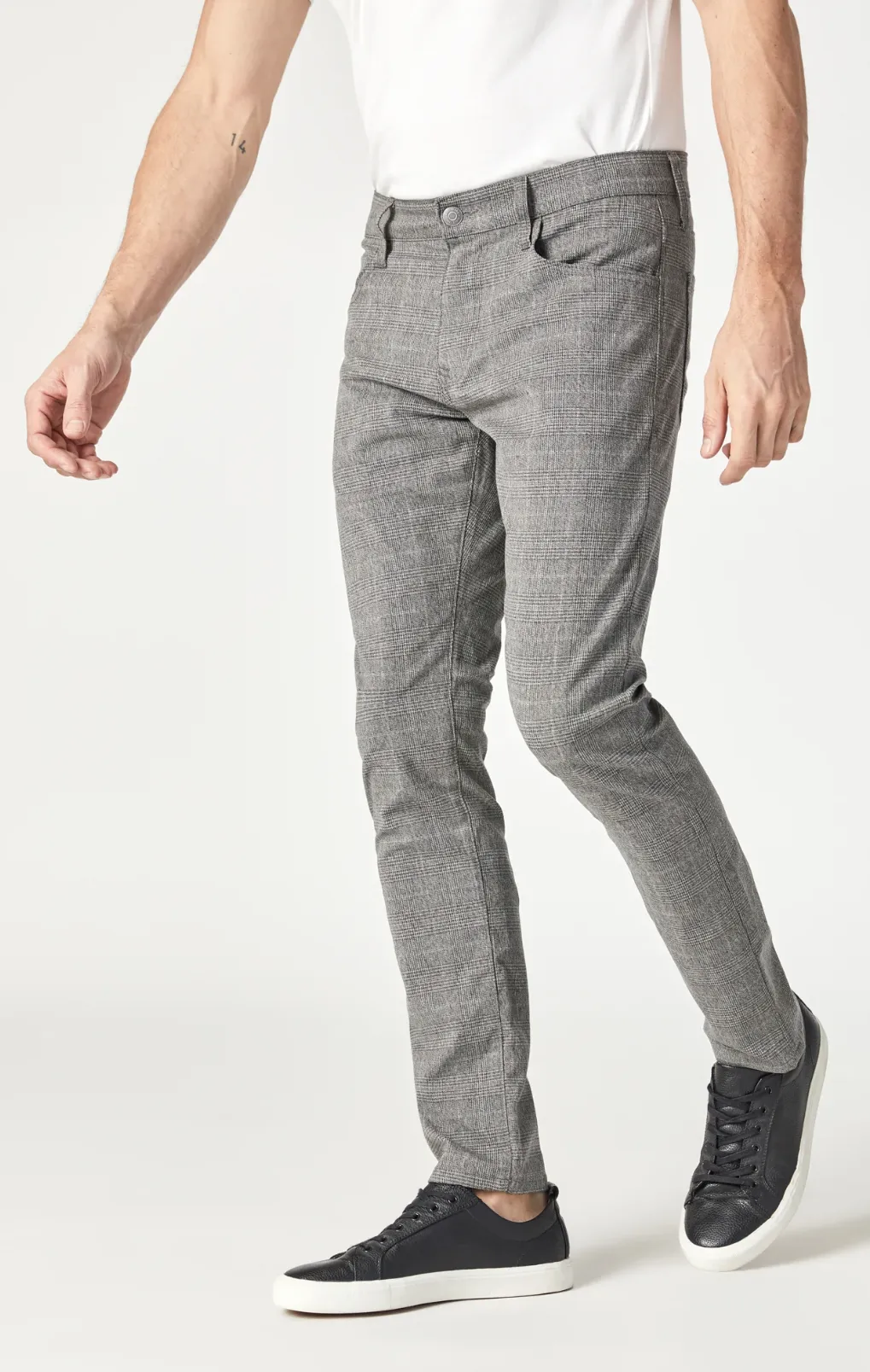 JAKE LIGHT GREY PLAID PANT