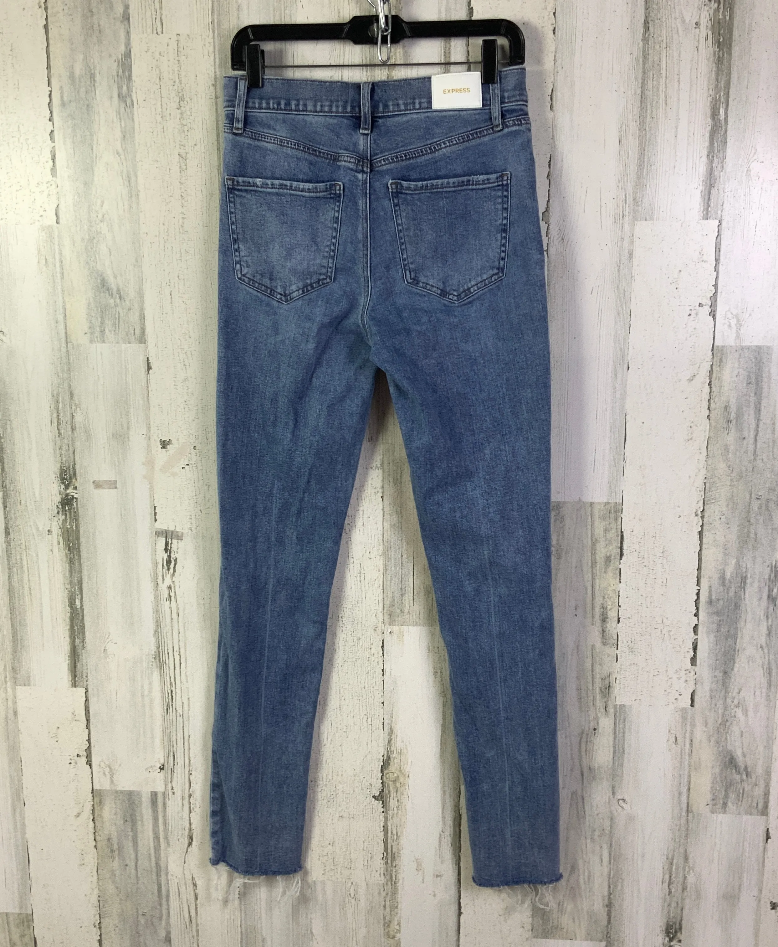 Jeans Skinny By Express In Blue Denim, Size: 6