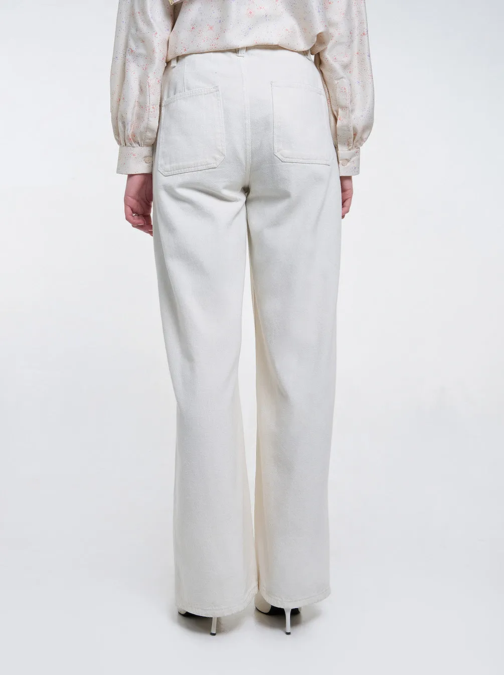 JESSIE DENIM PANTS IVORY