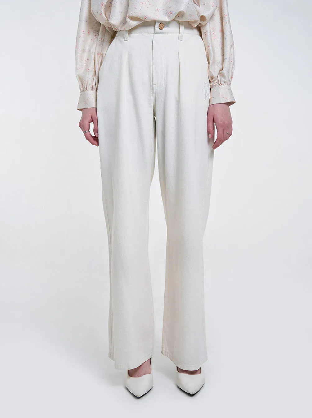 JESSIE DENIM PANTS IVORY