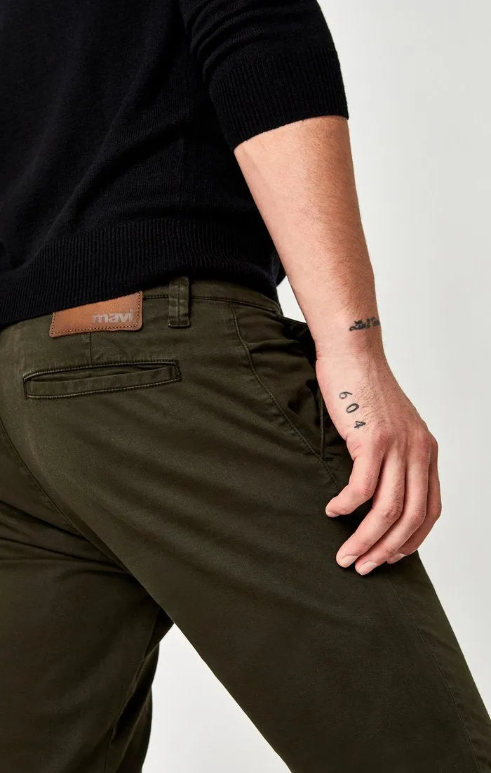 JOHNNY DARK GREEN TWILL PANT