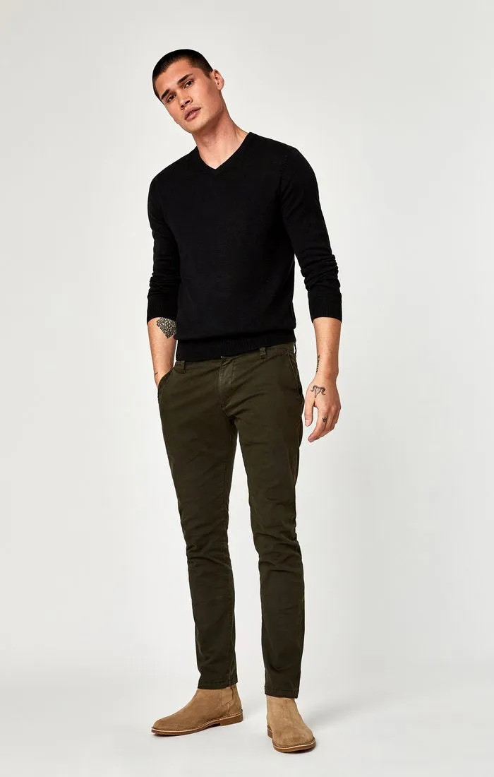 JOHNNY DARK GREEN TWILL PANT