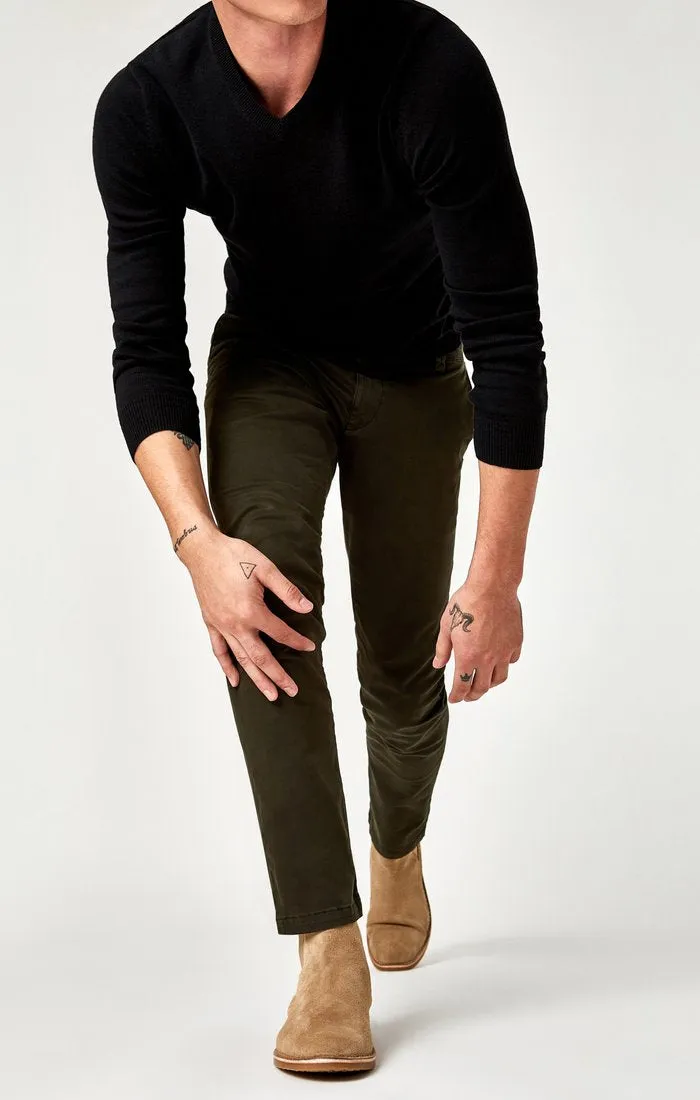 JOHNNY DARK GREEN TWILL PANT