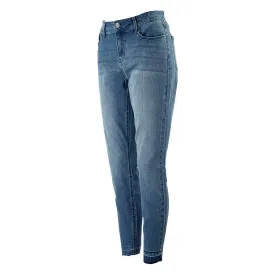 Kenneth Cole New York Women's Jess Skinny Bottom-Hem Jeans Medium Blue 8