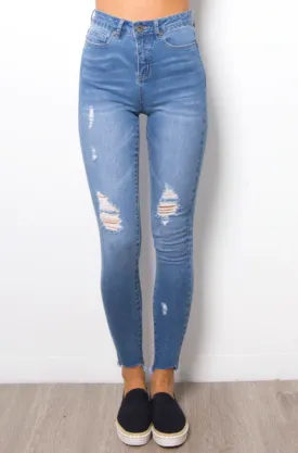 Kim Jean Ripped Blue Wash