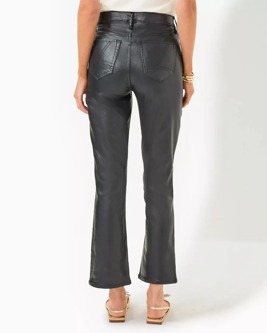 Liza Coated Crop Flare Jean