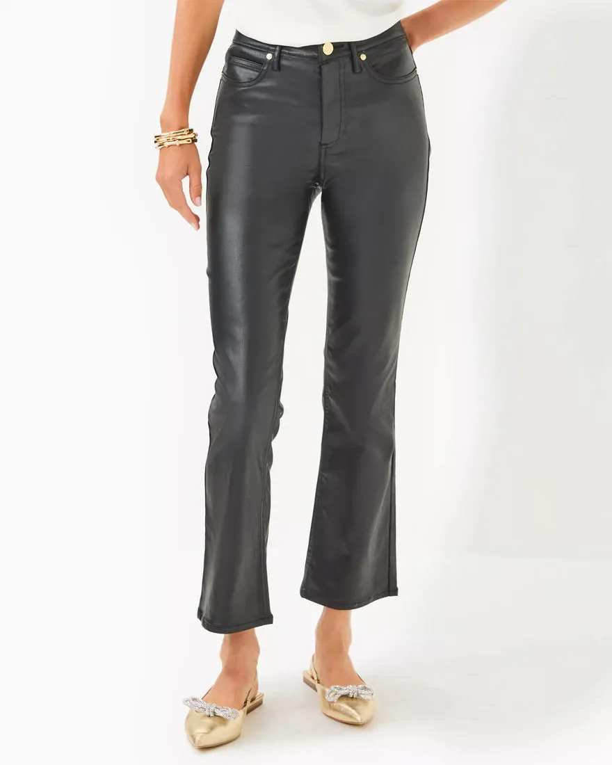 Liza Coated Crop Flare Jean