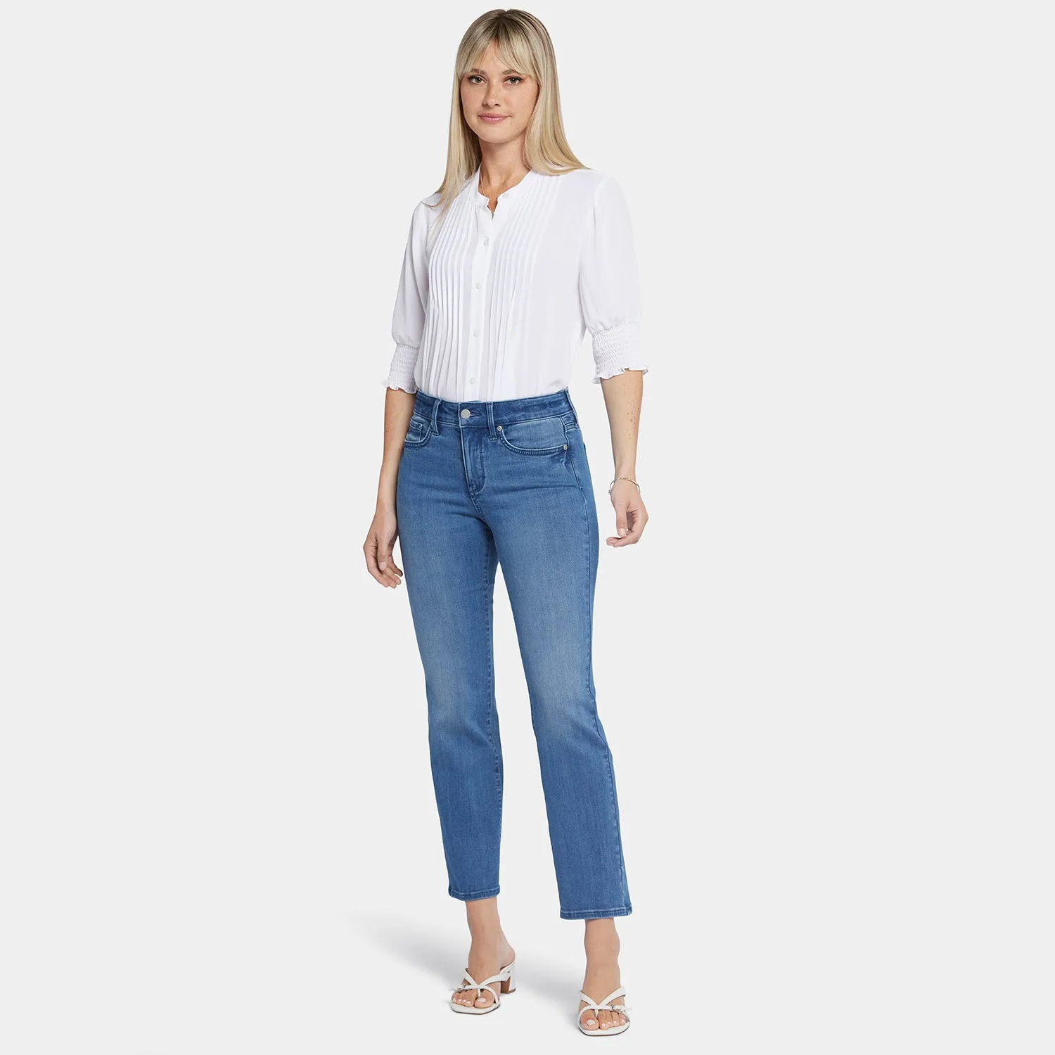 Marilyn Straight Ankle Jeans - Blue Island