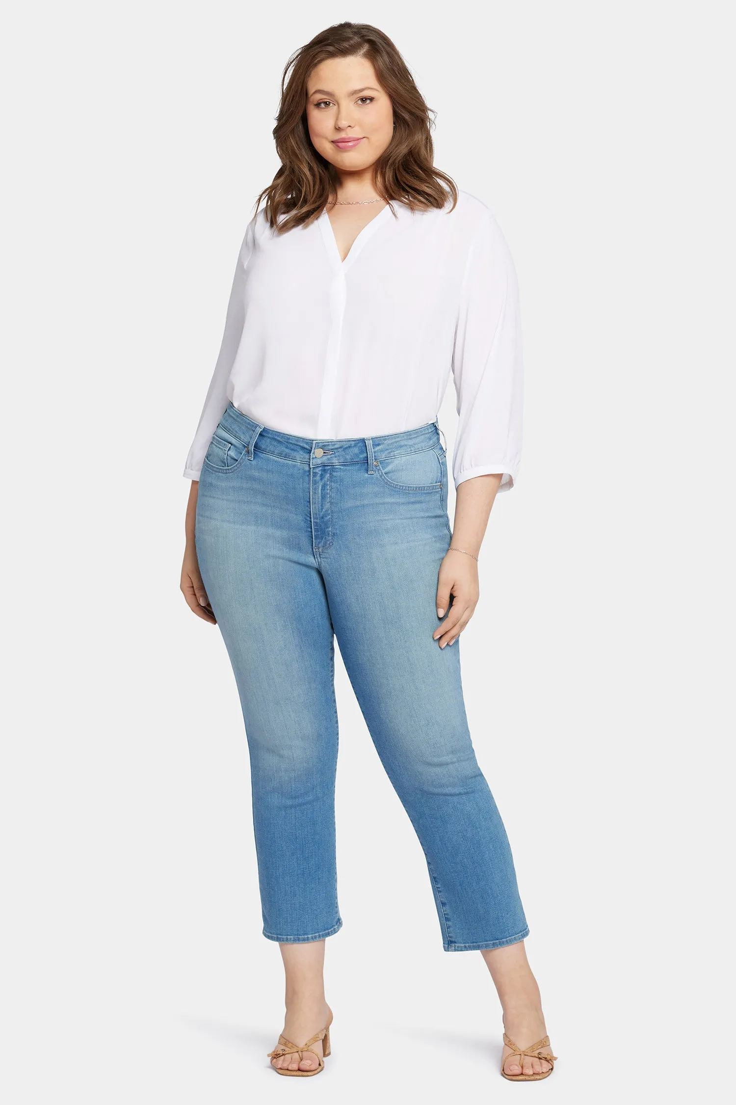 Marilyn Straight Ankle Jeans In Plus Size - Mesmerize