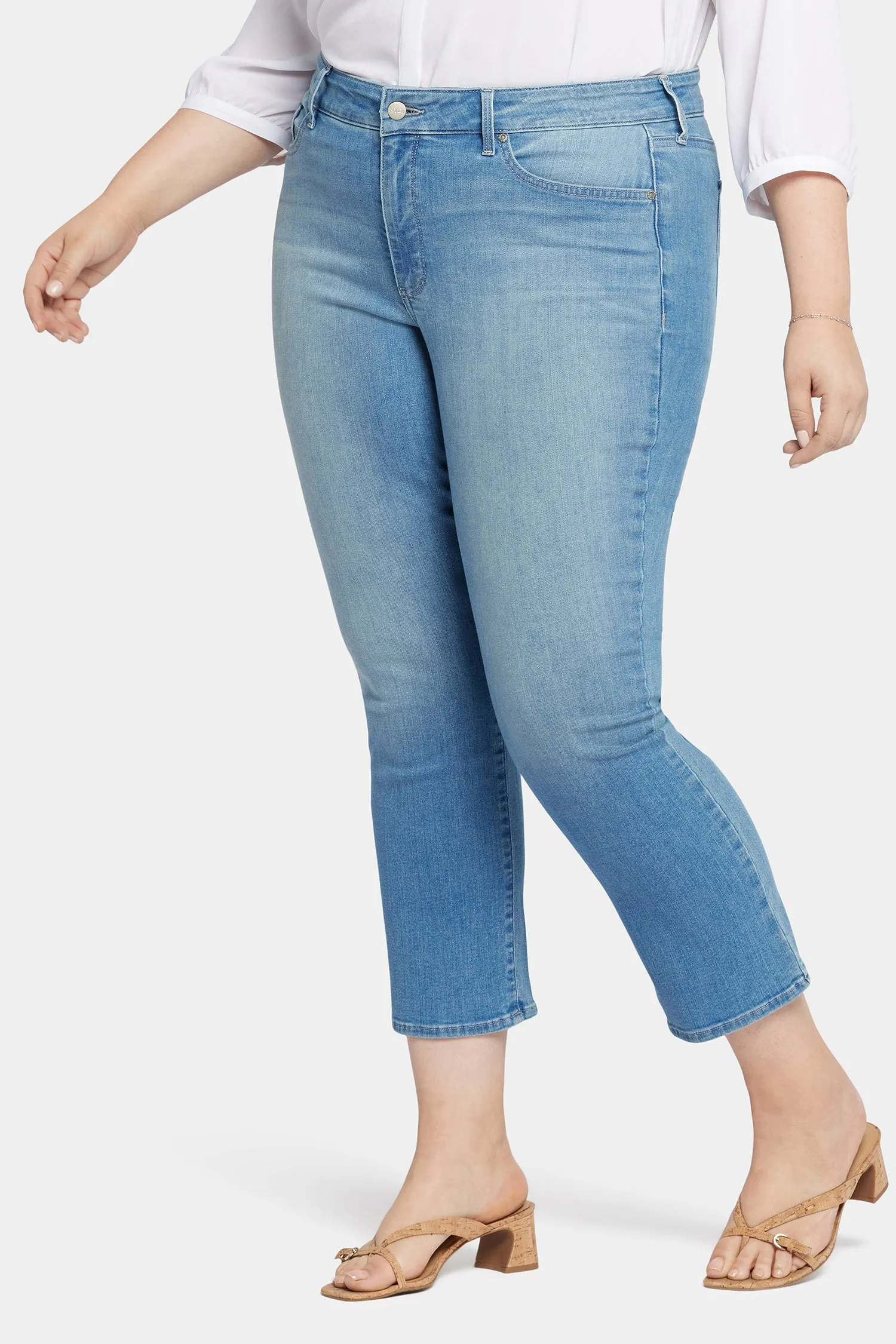 Marilyn Straight Ankle Jeans In Plus Size - Mesmerize