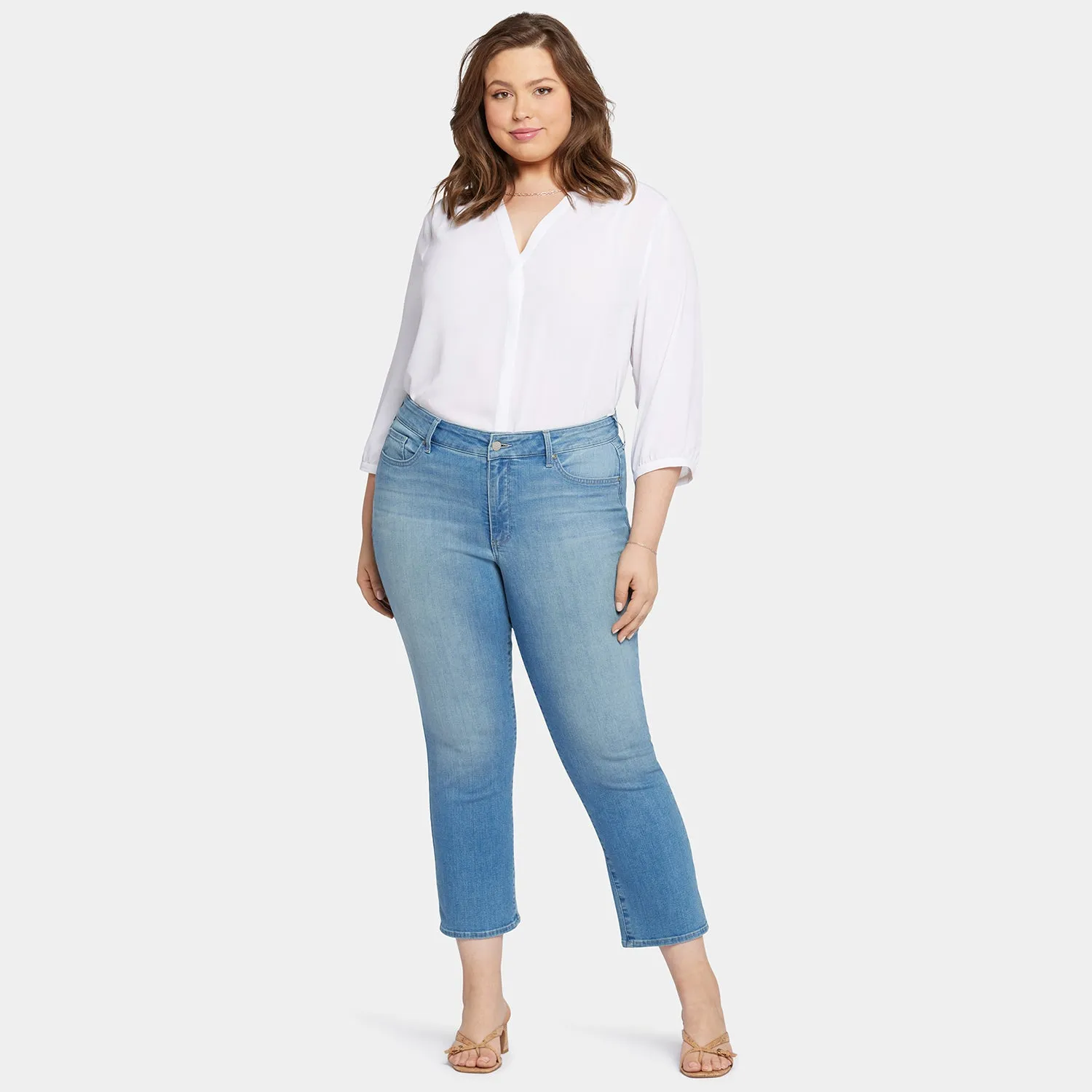 Marilyn Straight Ankle Jeans In Plus Size - Mesmerize