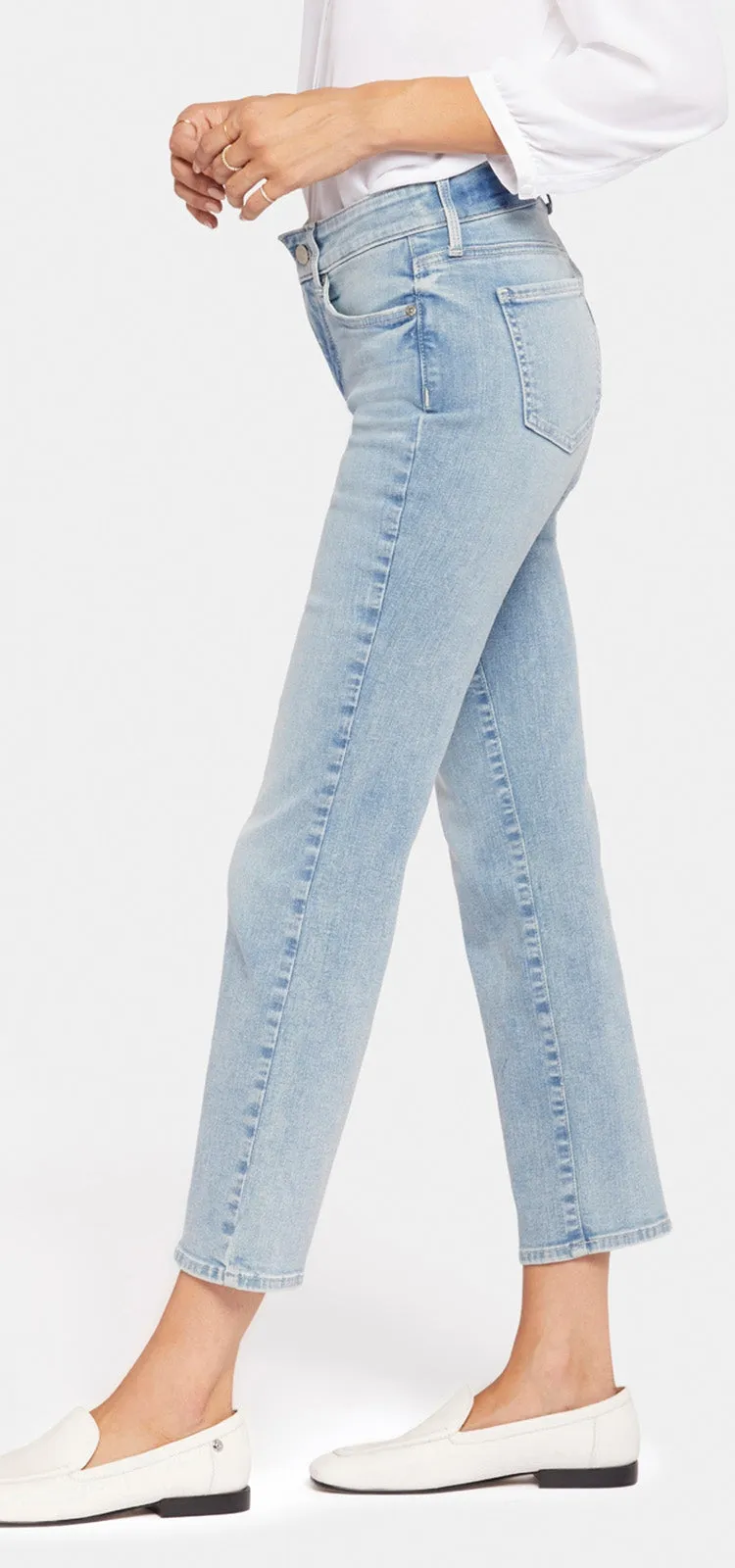 Marilyn Straight Ankle Jeans Lichtblauw Premium Denim | Promise