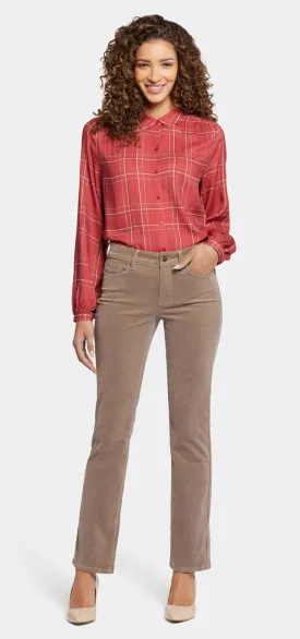 Marilyn Straight Corduroy Broek Lichtbruin | Saddlewood