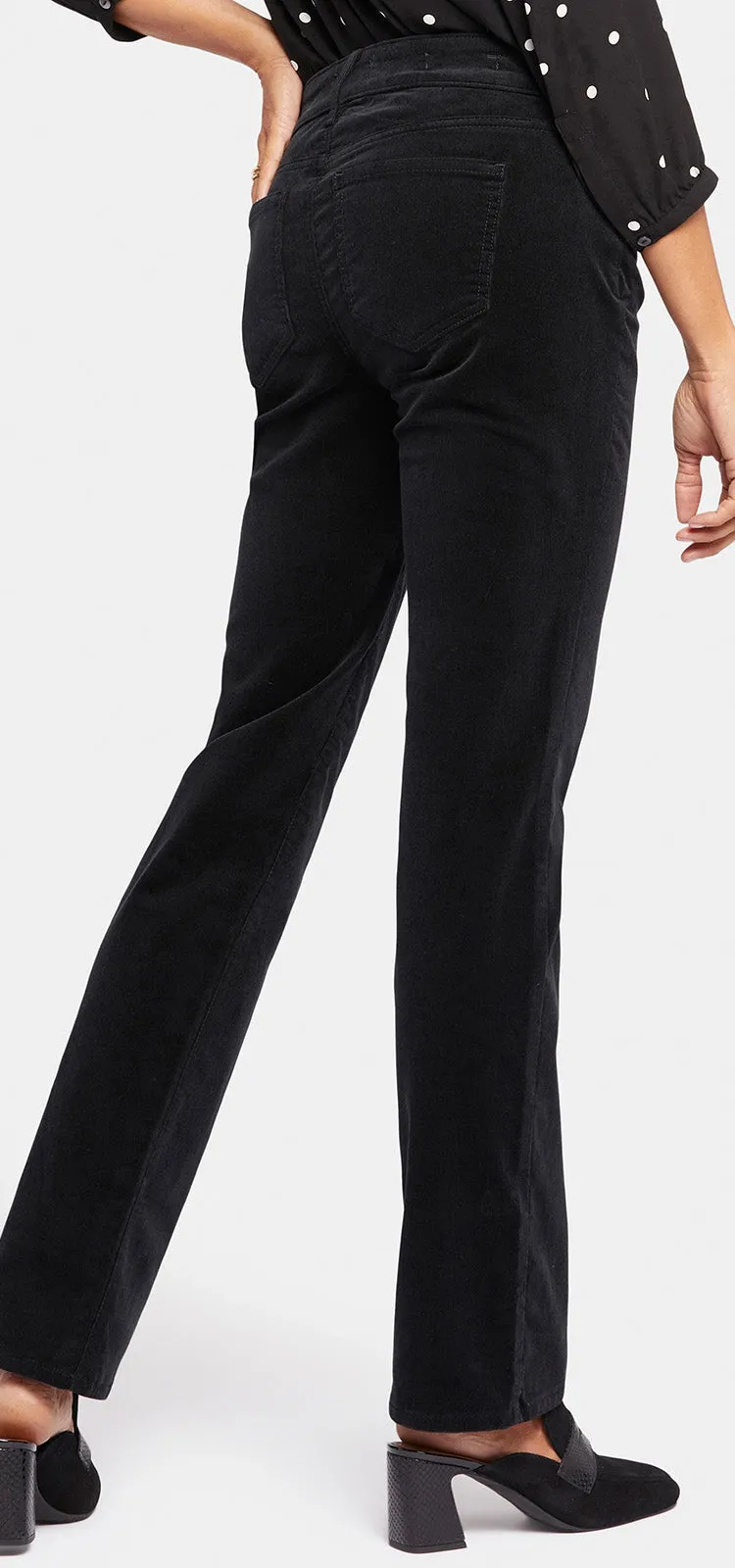 Marilyn Straight Corduroy Broek Zwart | Black