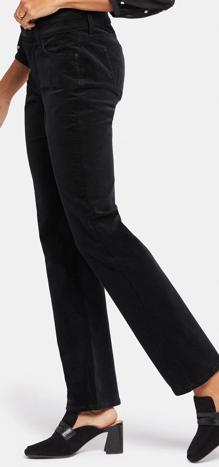 Marilyn Straight Corduroy Broek Zwart | Black