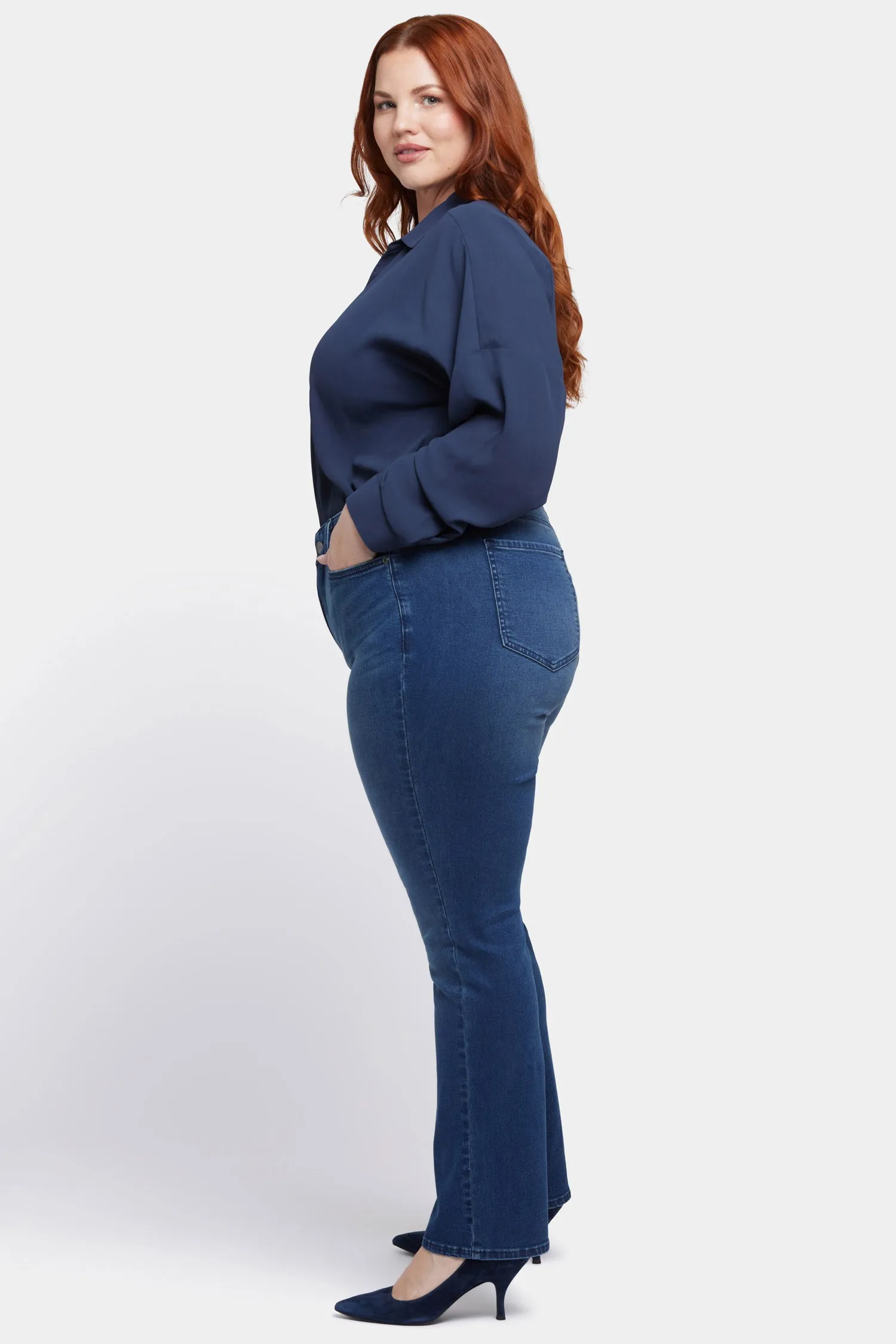 Marilyn Straight Jeans In Plus Size - Rendezvous