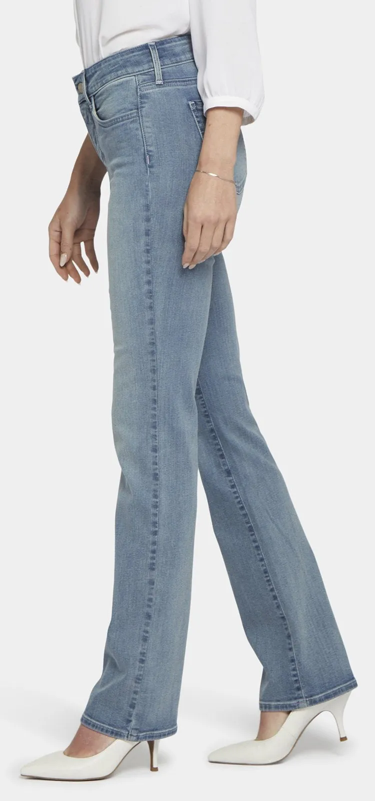 Marilyn Straight Jeans Lichtblauw Premium Denim (Petite) | Thistle Falls