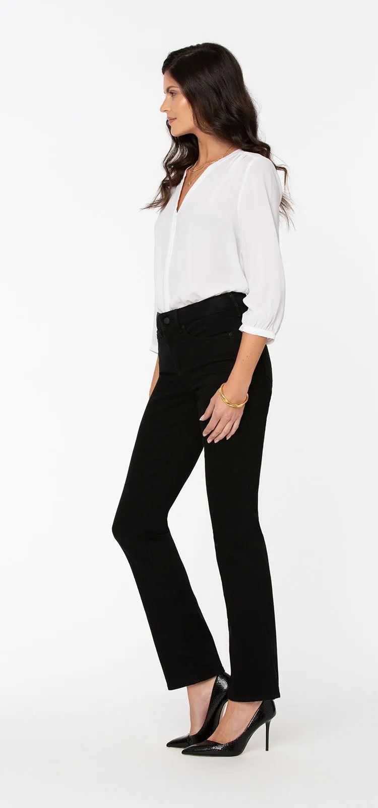 Marilyn Straight Jeans Zwart Premium Denim (Petite) | Black