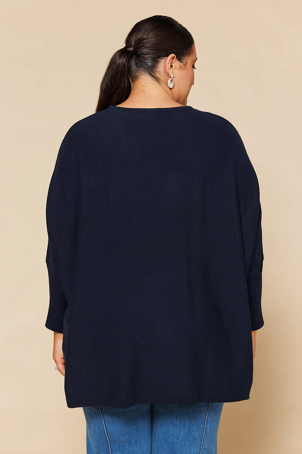 Mia Oversized Jumper in Navy