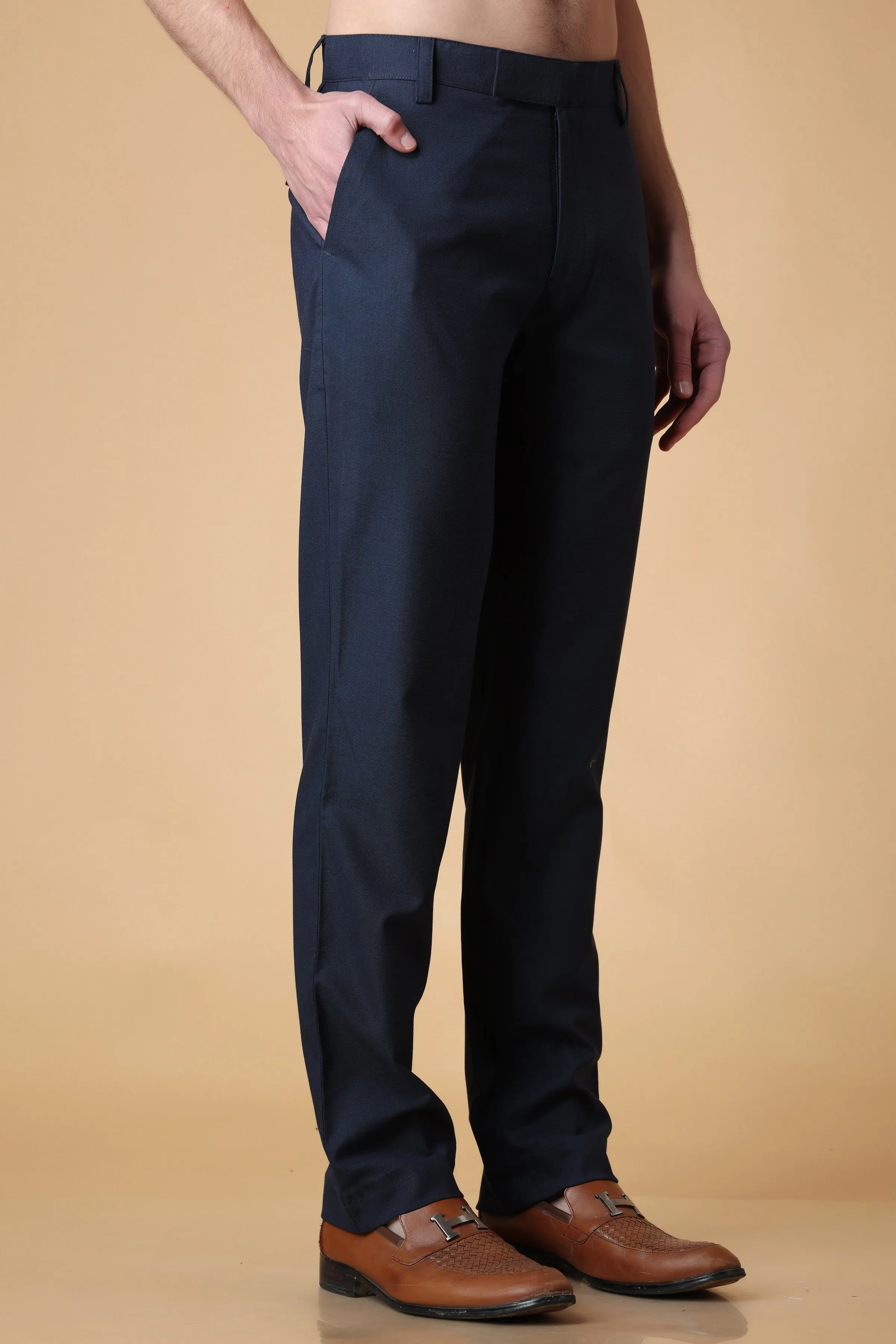 Mirage Blue Formal Stretch Trousers