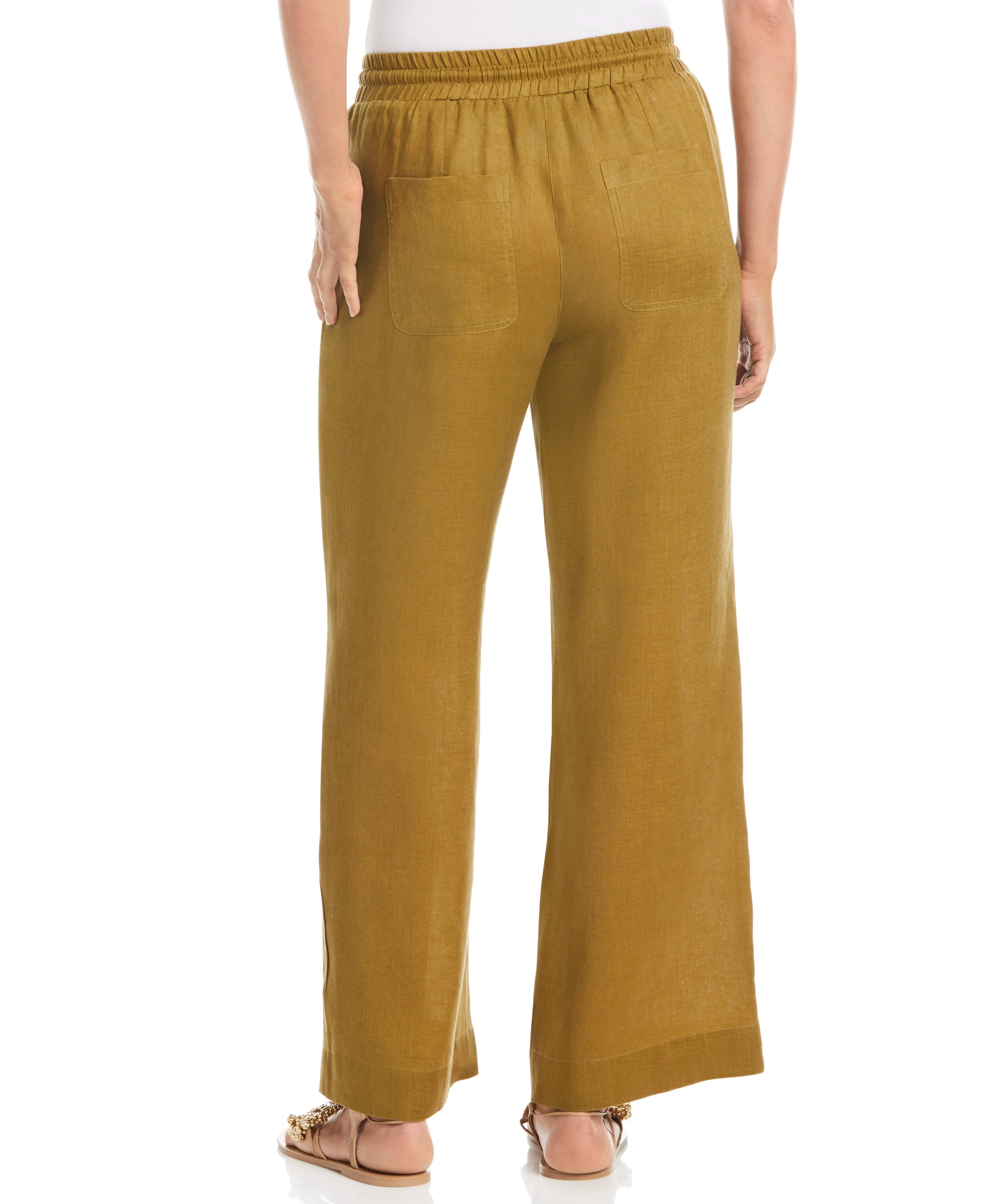 Modern Fit Wide Leg Linen Pant