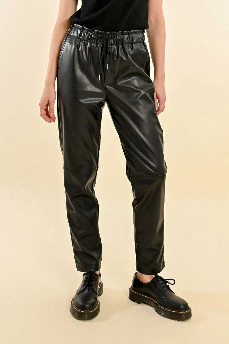 Molly Bracken Faux Leather Ankle Trousers