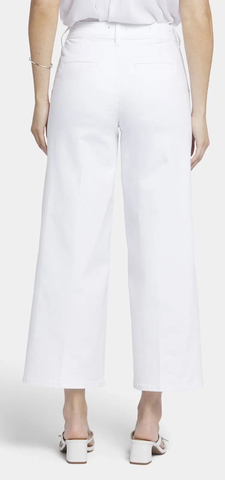 Mona Wide Leg Trouser Ankle Jeans Wit Gekleurde Denim | Optic White