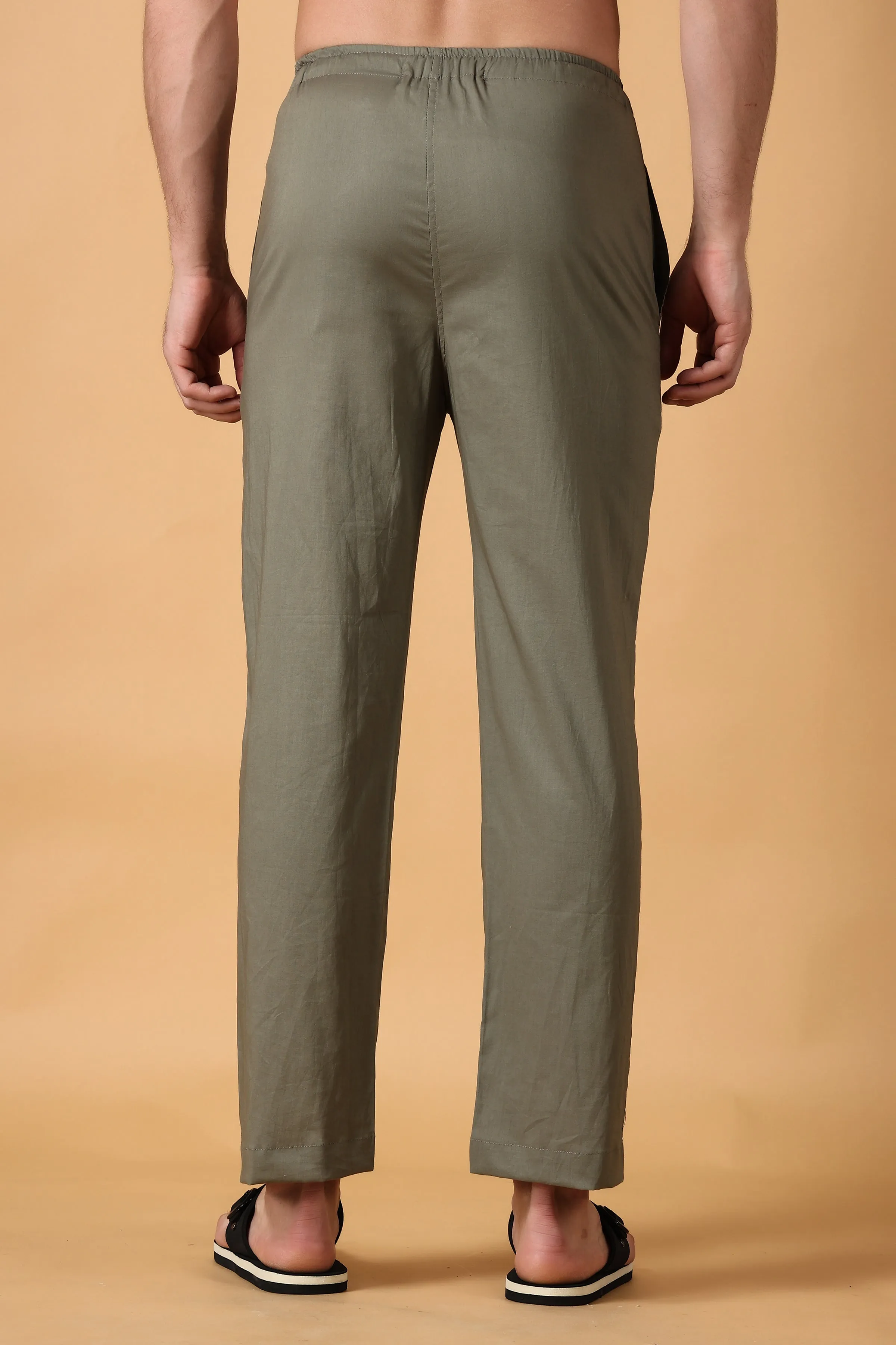 Moss Green Cotton Pant Pajama