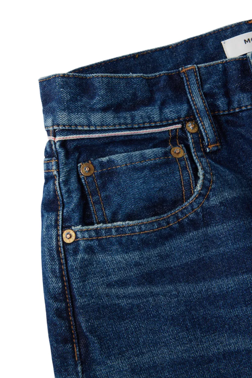 Moussy Denim Bartlett Wide Straight in Dark Blue