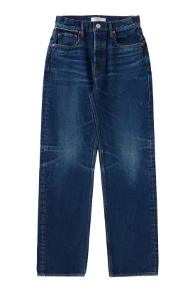 Moussy Denim Bartlett Wide Straight in Dark Blue