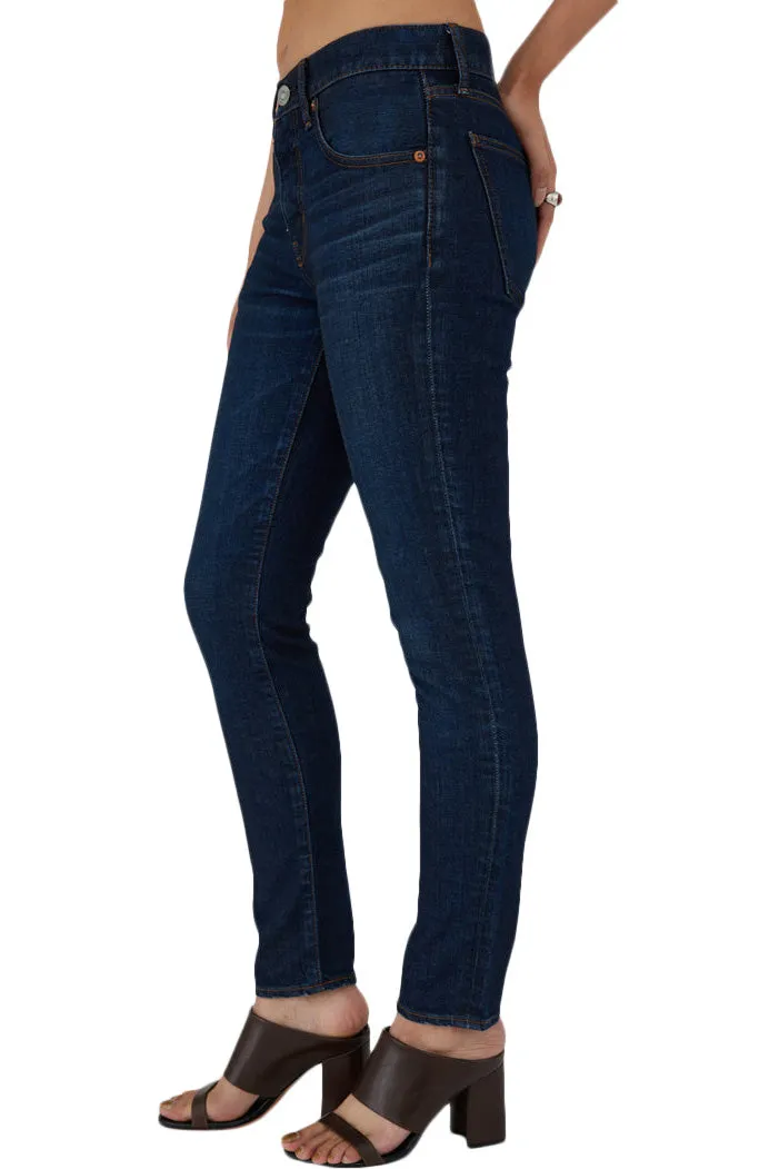 Moussy Denim Shandon Skinny Jeans in Dark Blue