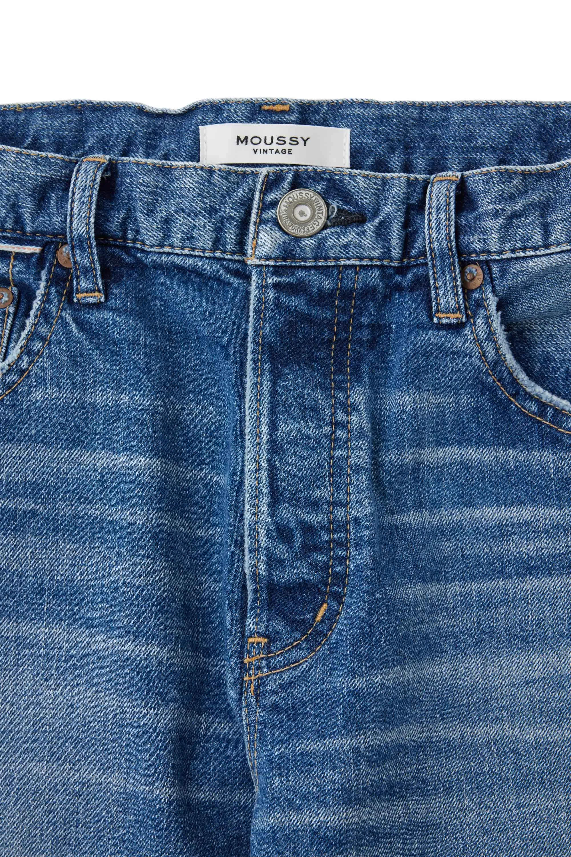 Moussy Denim Willowen Straight Leg Jeans in Blue