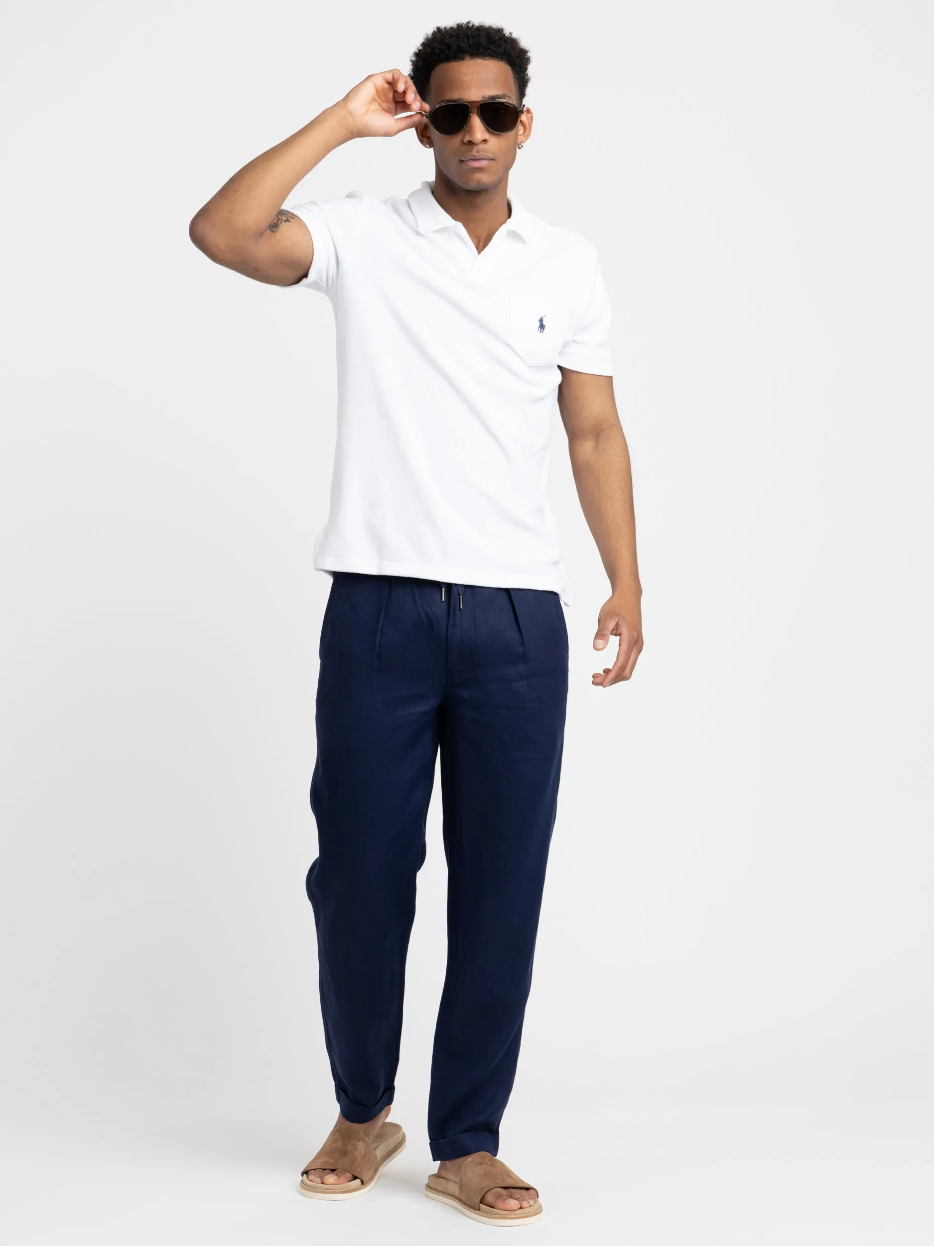 Newport Navy Prepster Slim Tapered Linen Pants