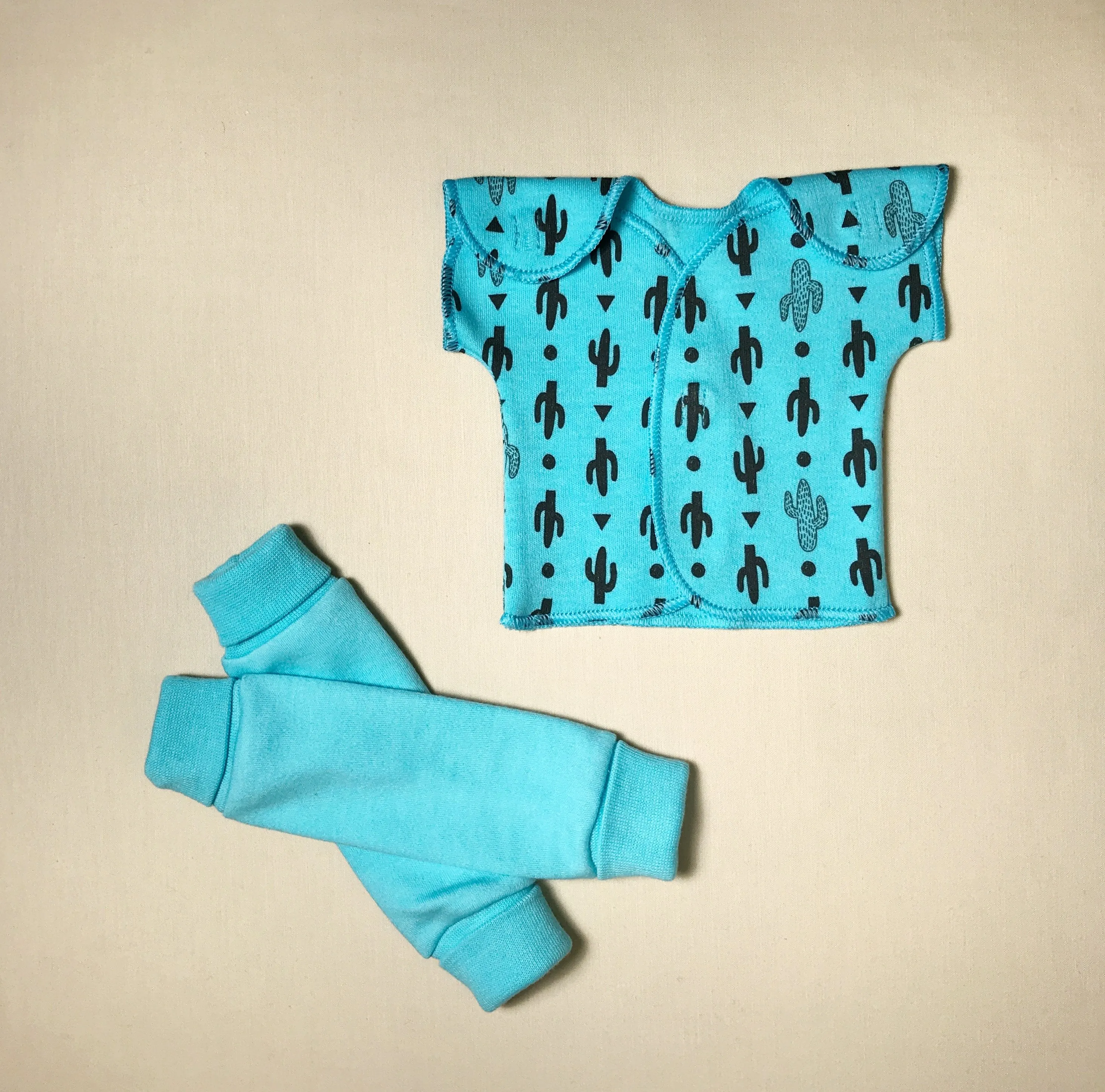 NICU Friendly Leg Warmers Solid Turquoise