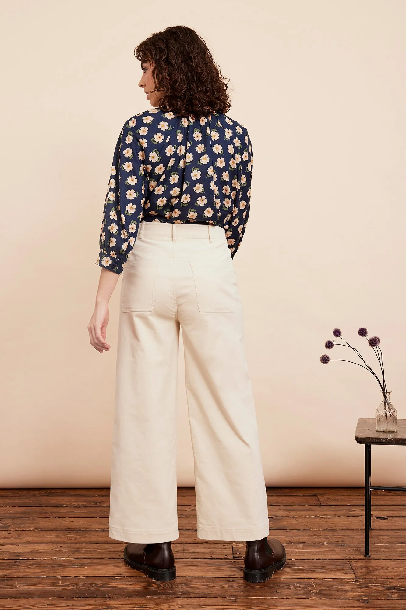 Nora Needlecord Vanilla Trouser Cropped