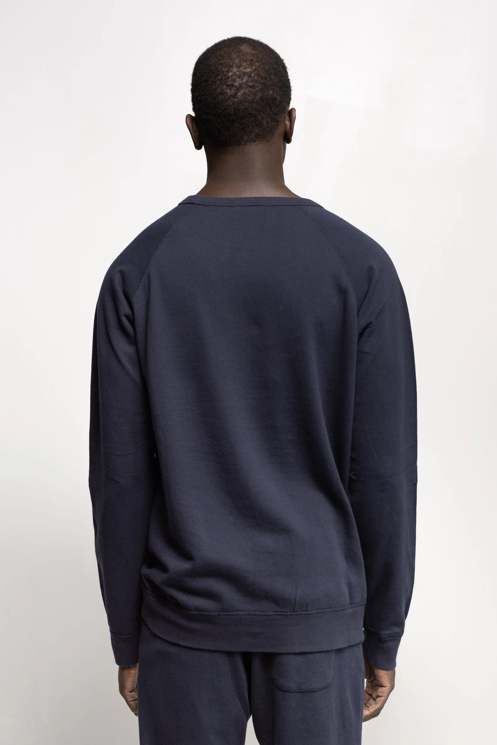 NS2117A-2 250g French Terry Long Sleeve Crew in Navy