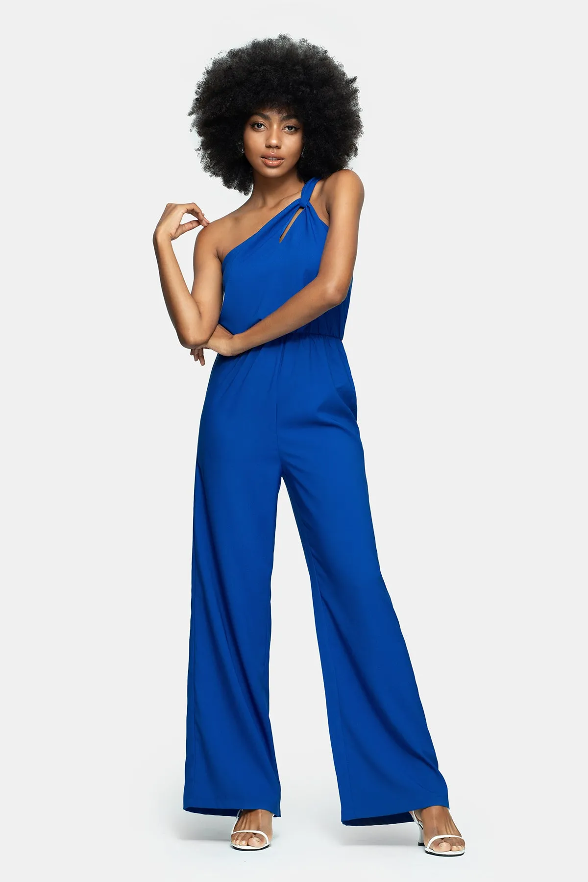 One-Shoulder Wide-Leg Jumpsuit