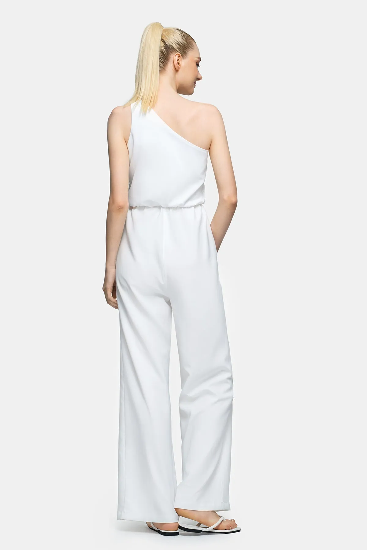 One-Shoulder Wide-Leg Jumpsuit