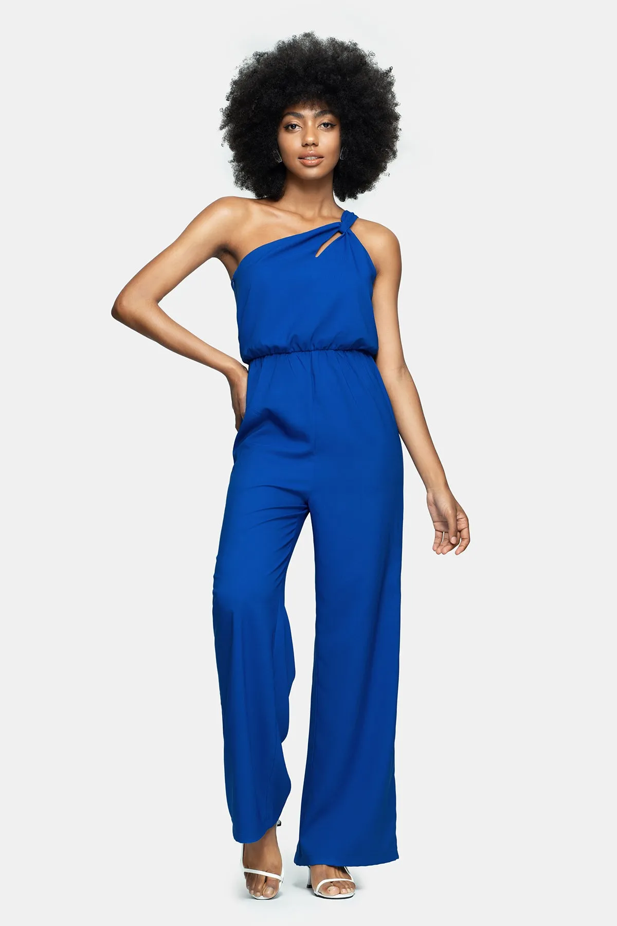 One-Shoulder Wide-Leg Jumpsuit