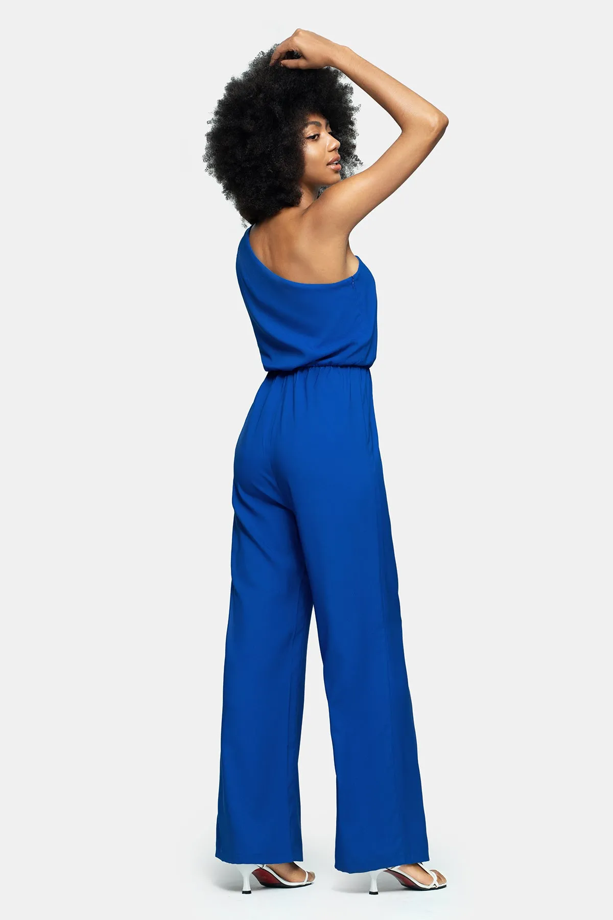 One-Shoulder Wide-Leg Jumpsuit