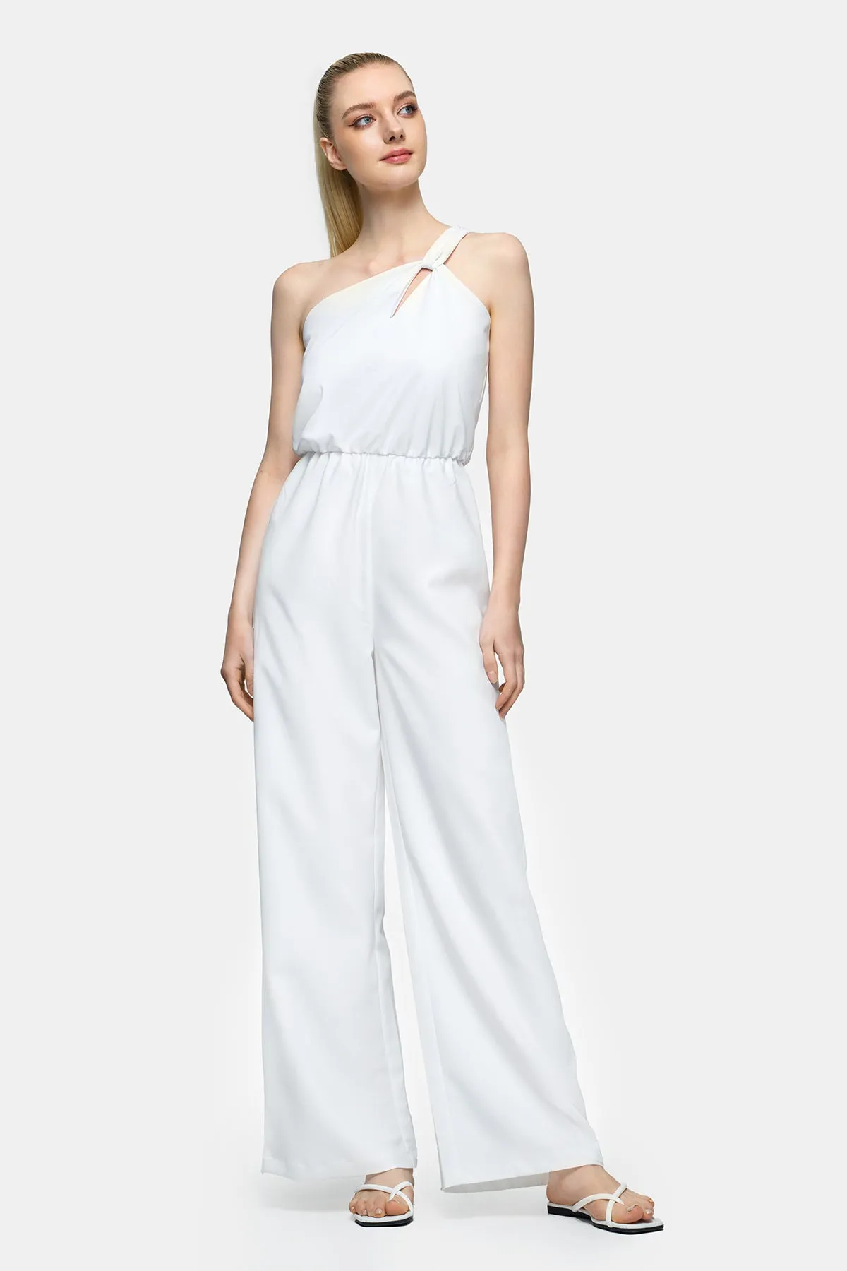 One-Shoulder Wide-Leg Jumpsuit