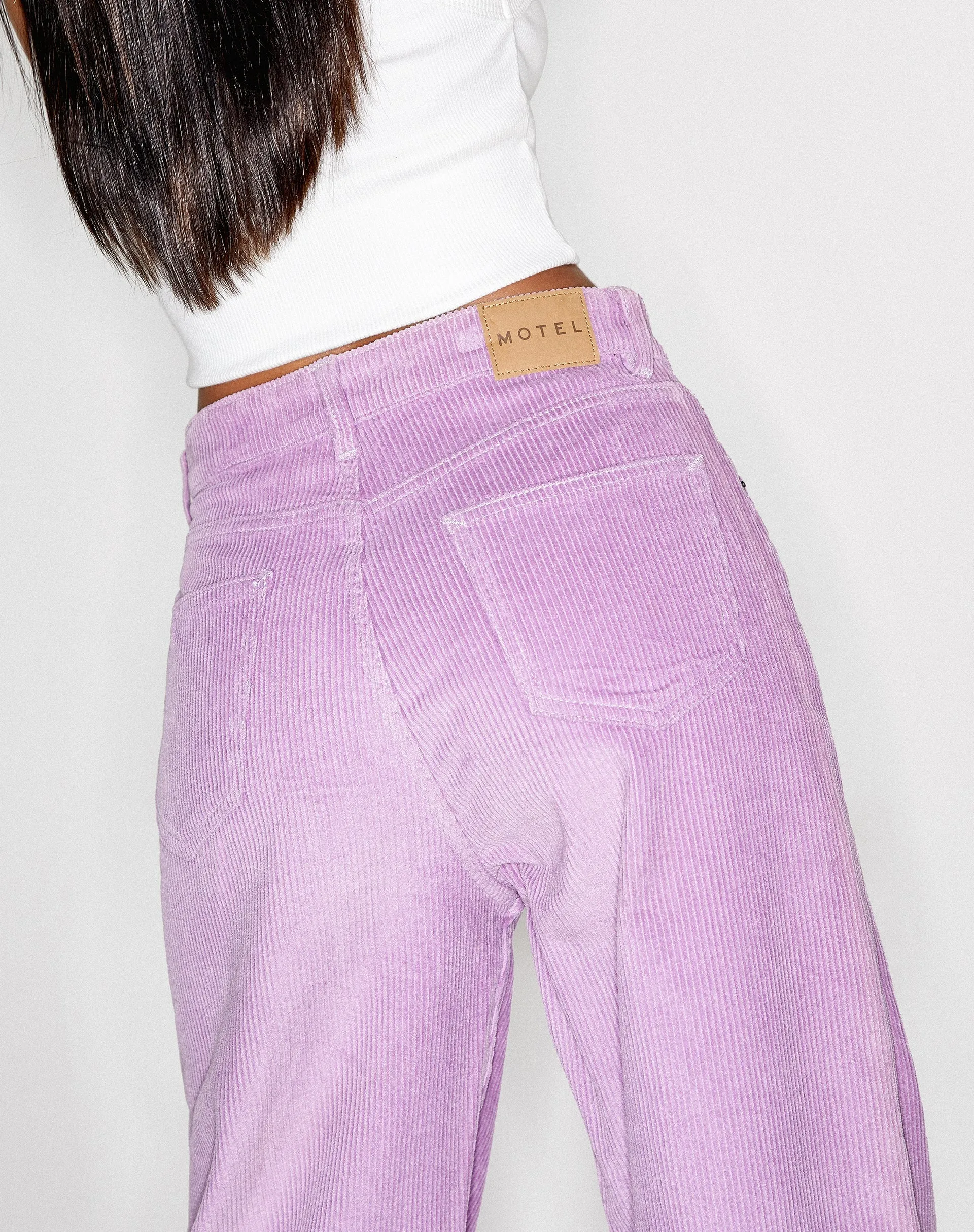 Parallel Trouser in Cord Lilac