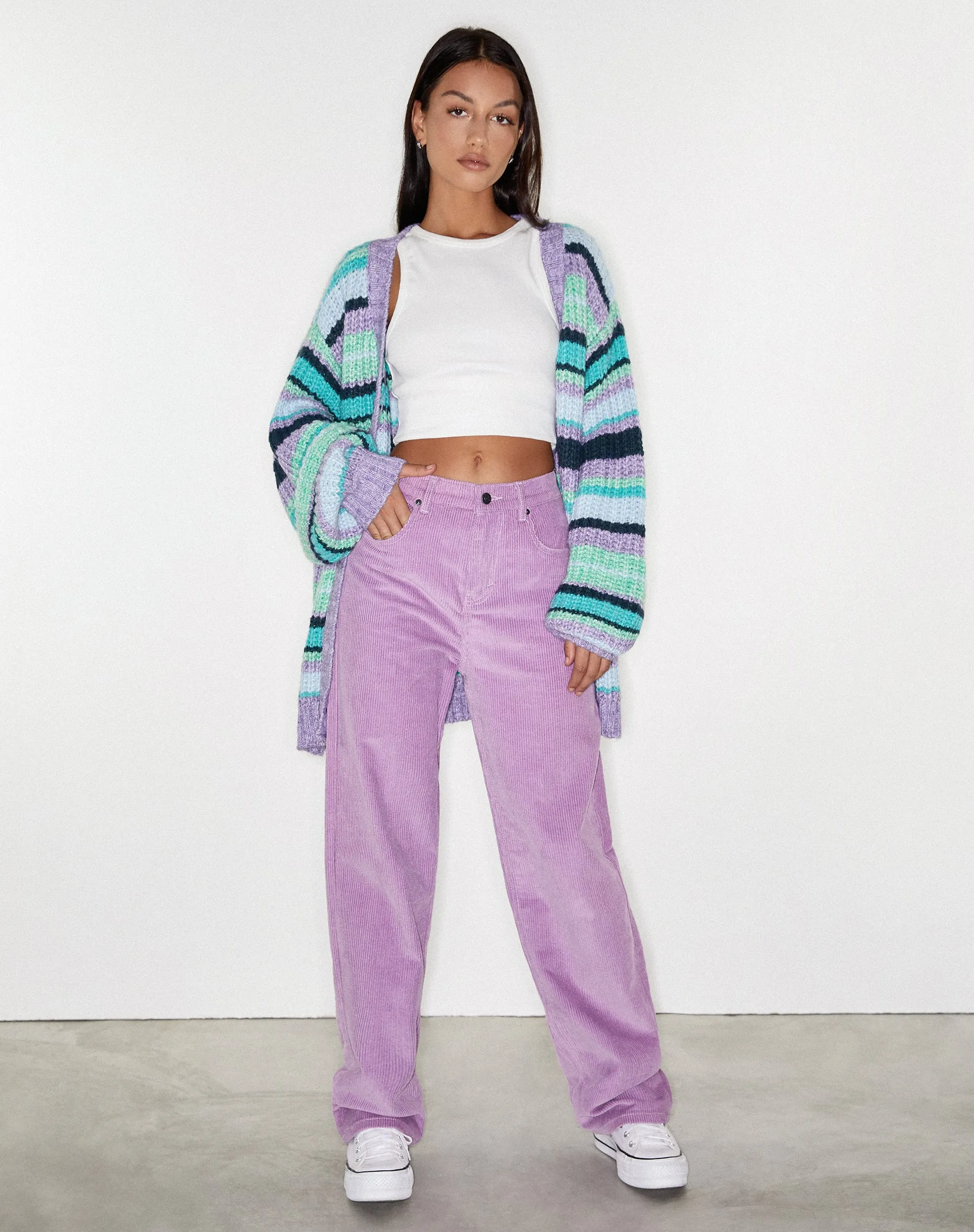 Parallel Trouser in Cord Lilac