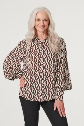 Printed Puff Sleeve Shirt