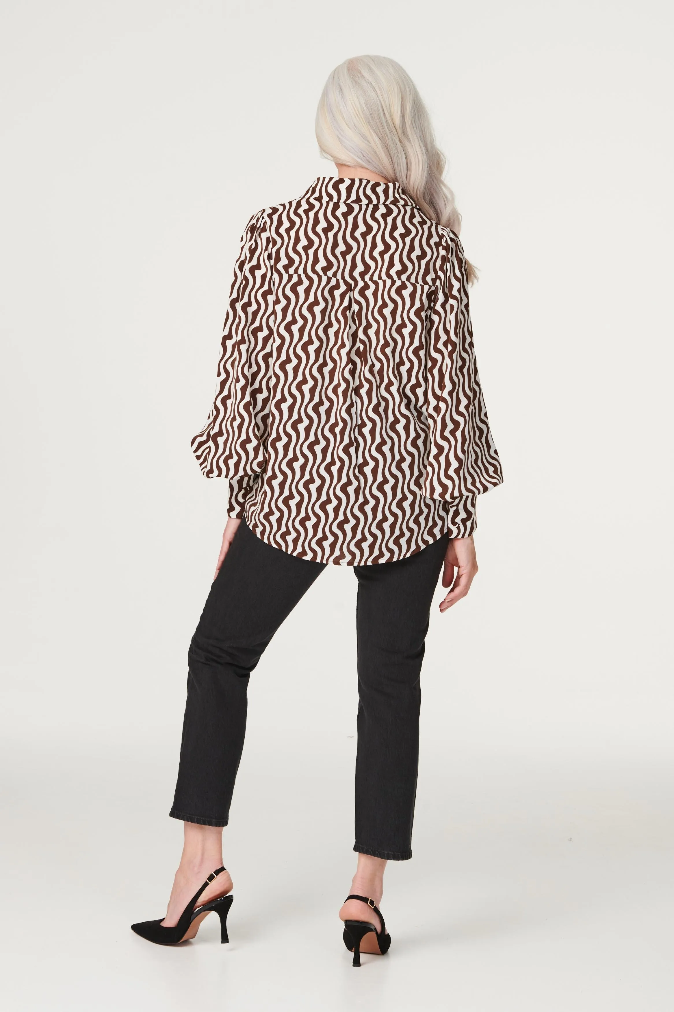 Printed Puff Sleeve Shirt