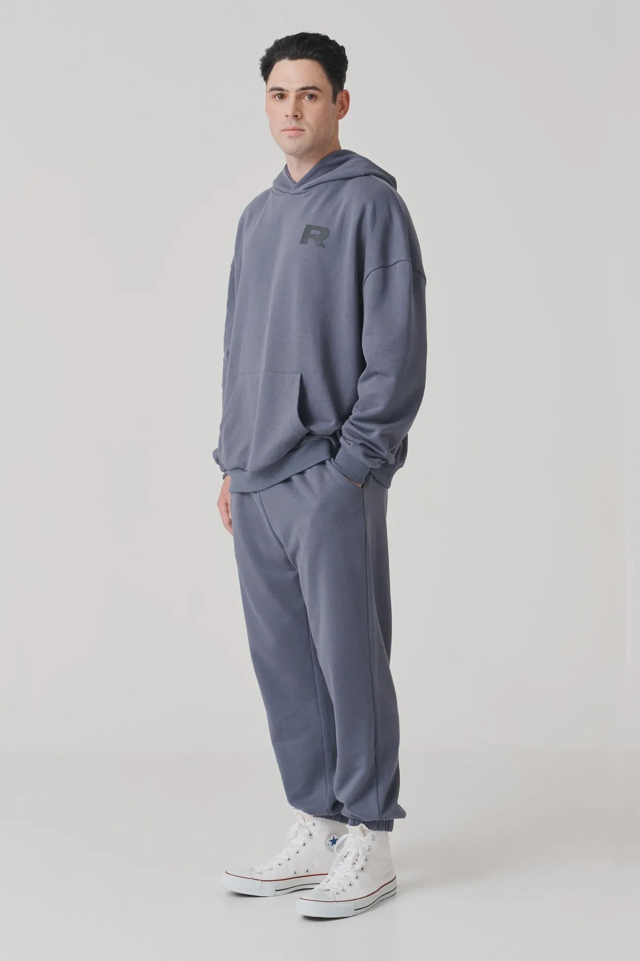 Raef - brooks trackpant - washed black