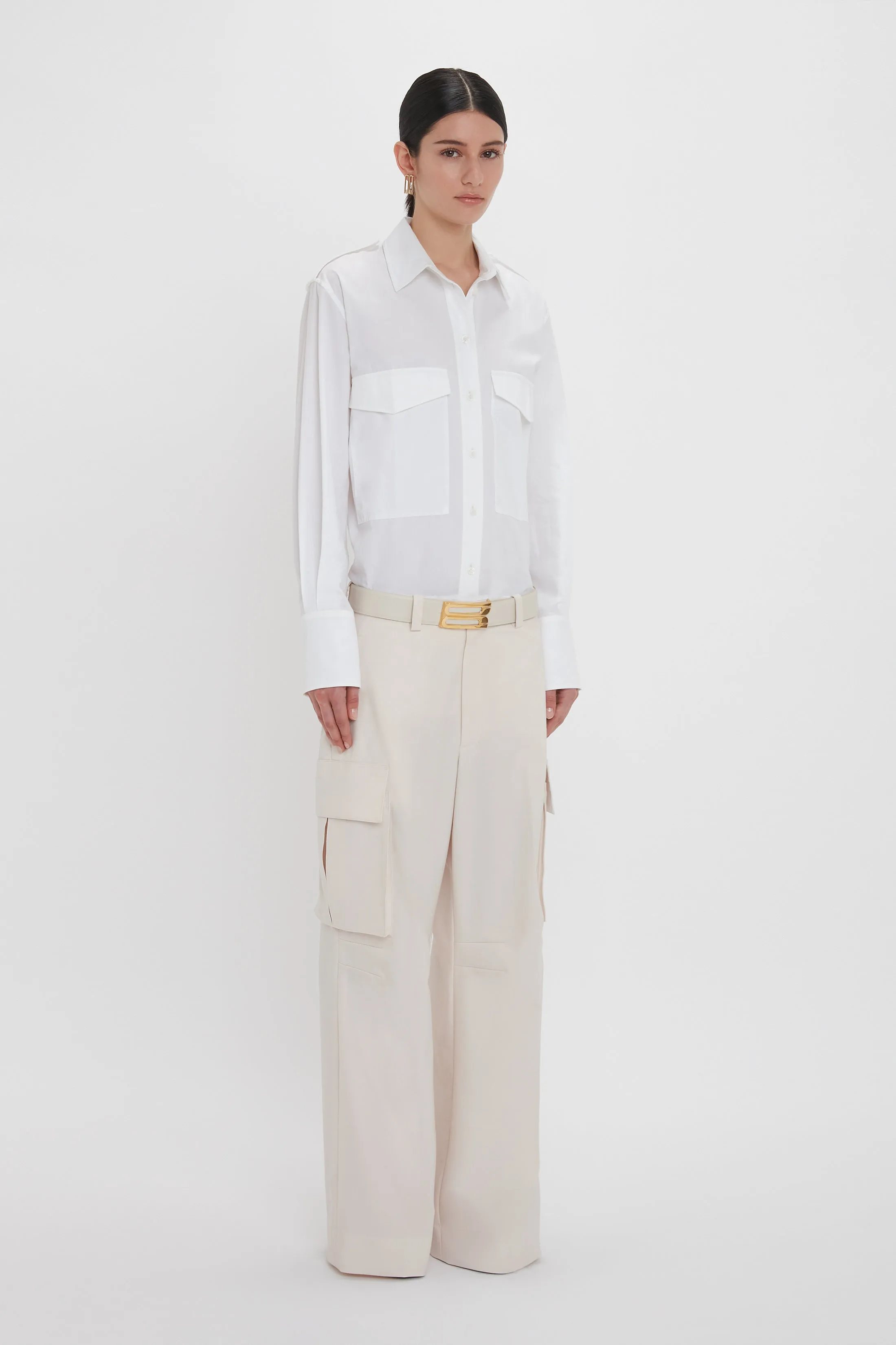 Relaxed Cargo Trouser In Bone